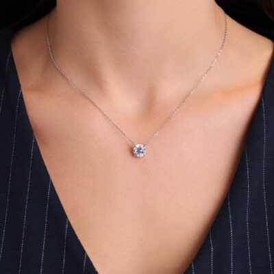 Alternative view of Colar Ponto De Luz Patricia - Moissanite (1,73ct)