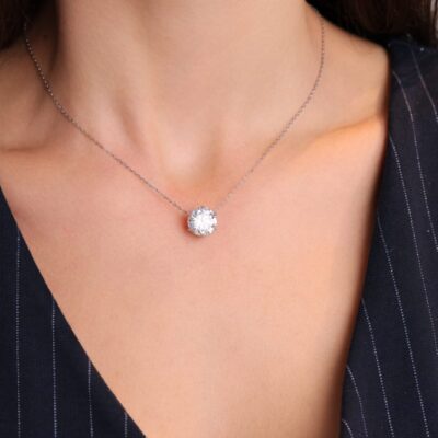 Alternative view of Colar Ponto De Luz Patrícia - Moissanite (4,50ct)