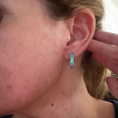 Alternative view of Argola Hana - Moissanite