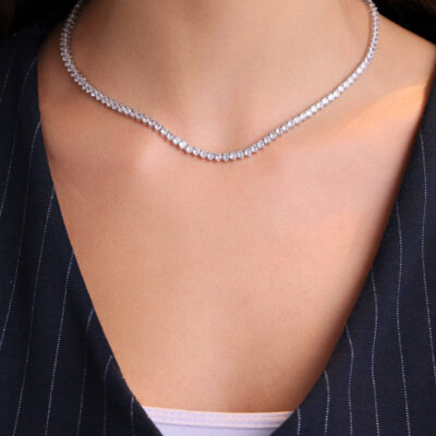 Alternative view of Gargantilha Riviera Layla - Moissanite (13,50ct)