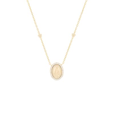 Colar Nossa senhora das graças - Moissanite (1,15ct)