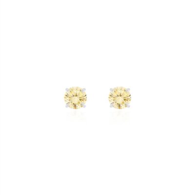 Brinco Ponto de luz Fancy Yellow – 10mm