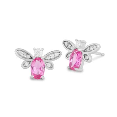 Brinco Abelha Safira Pink – Moissanite 0,21ct